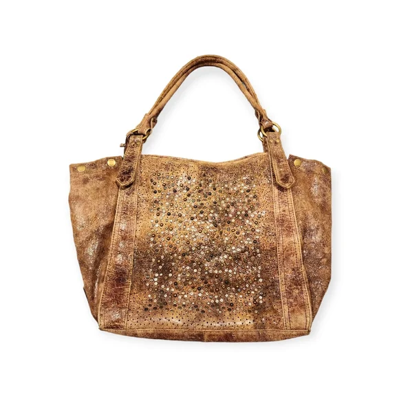Frye Bags Frye Deborah Studded Destressed Leather Tote Bag Poshmark